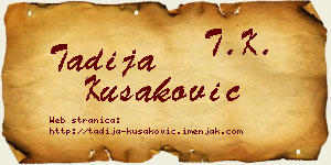 Tadija Kušaković vizit kartica